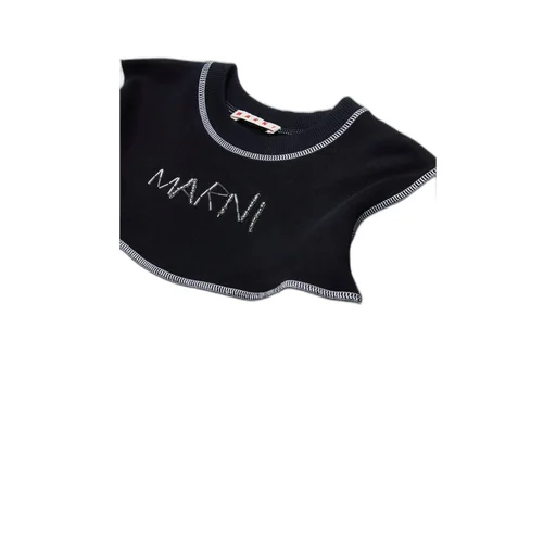 Marni Kids Logo Bead-Embroidered Crewneck T-Shirt Dress