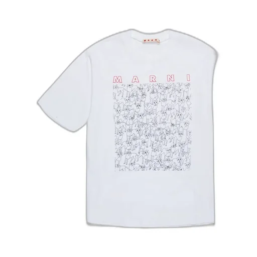 Marni Kids Graphic Printed Crewneck T-Shirt