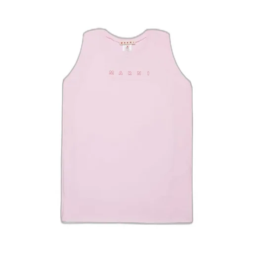 Marni Kids Logo Printed Sleeveless Dress