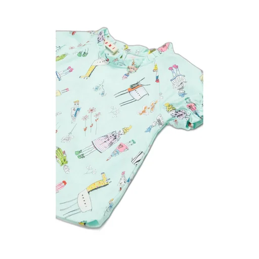 Marni Kids Rainbow Day Allover Print T-Shirt