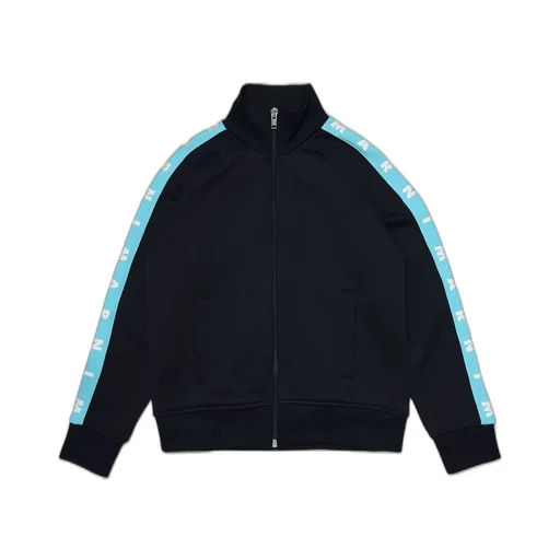 Marni Kids Logo-Tape Zipped Sweatshirt
