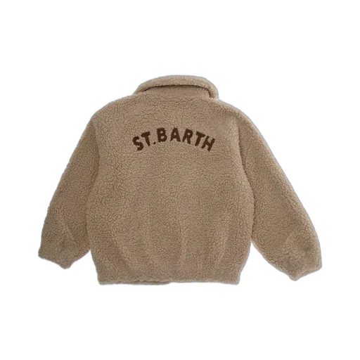 Mc2 Saint Barth Kids Logo Embroidered Coat