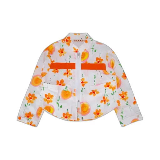 Marni Kids Sunny Day Floral-Printed Zipped Poplin Jacket