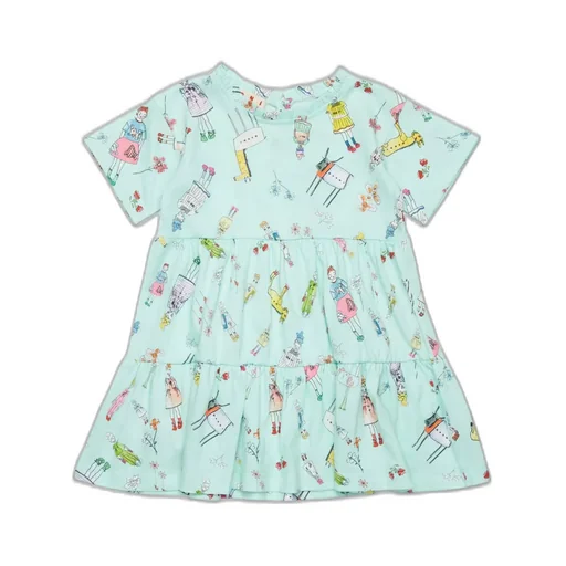 Marni Kids Rainbow Day Allover Print Dress