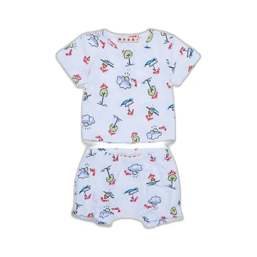Marni Kids Graphic Printed T-Shirt And Shorts Set