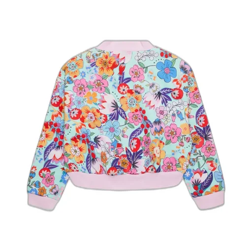 Marni Kids Allover Floral Printed Zipped Sweatshirt