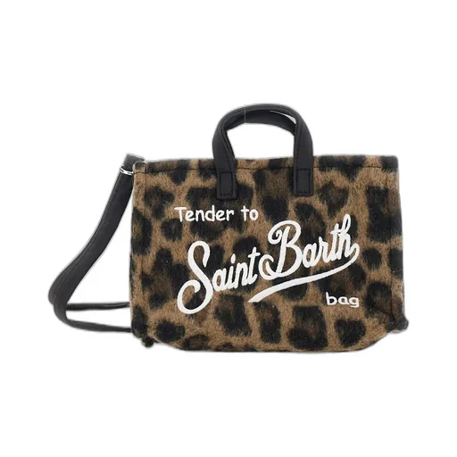 Mc2 Saint Barth Kids Leopard Faux Fur Crossbody Bag