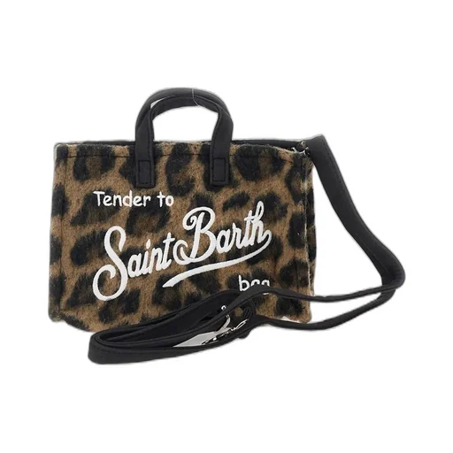 Mc2 Saint Barth Kids Leopard Faux Fur Crossbody Bag