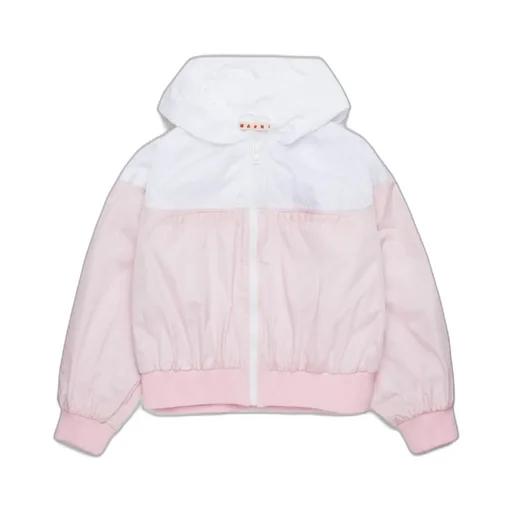 Marni Kids Logo Two-Tone Windbreaker Jacket