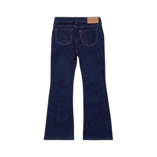 Marni Kids Logo Patch Flared Jeans