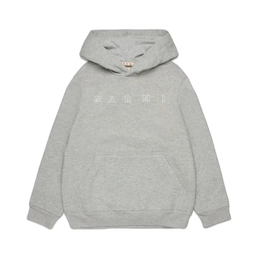 Marni Kids Logo Detailed Hoodie