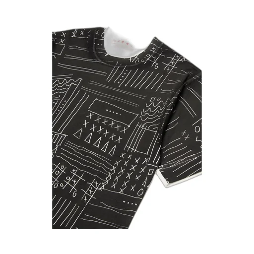 Marni Kids Two-Tone Crewneck T-Shirt