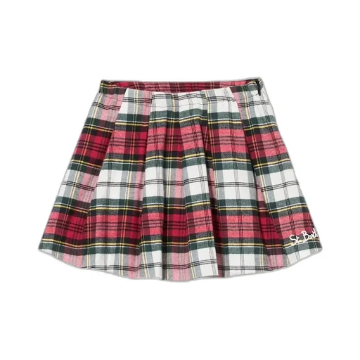 Mc2 Saint Barth Kids Michelle Checked Skirt