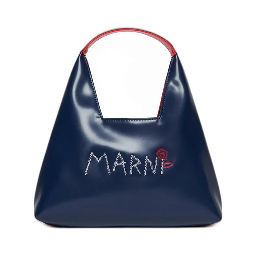 Marni Kids Logo Embroidered Open Top Shoulder Bag