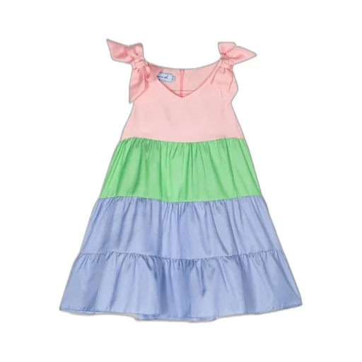 Mimisol Vibrant Satin Bow Dress