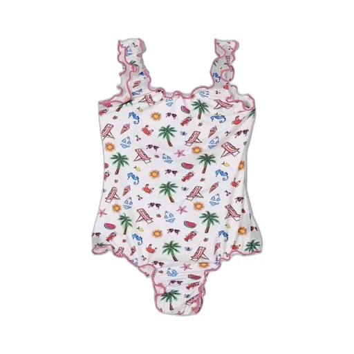 Mc2 Saint Barth Ruffle One-Piece Swimwear