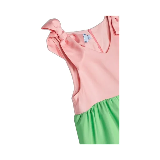 Mimisol Vibrant Satin Bow Dress