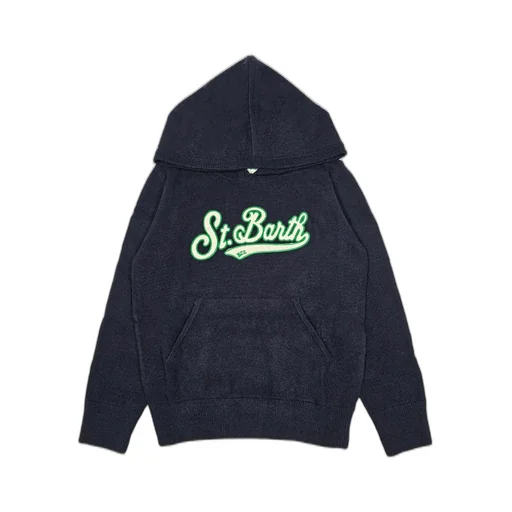 Mc2 Saint Barth Kids Wood Knitted Hoodie