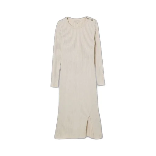 Michael Kors Kids Side Slit Ribbed Knit Maxi Dress