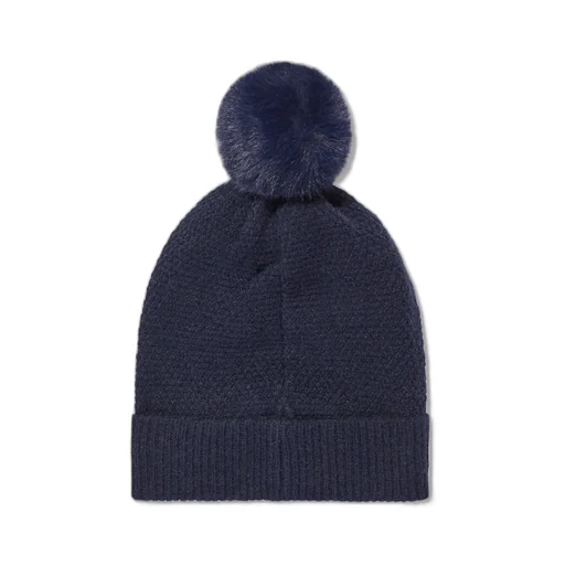 Michael Kors Kids Logo Embroidered Pompom Detailed Knitted Beanie