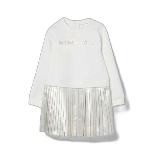 Michael Kors Kids Logo Detailed Pleated-Skirt Dress