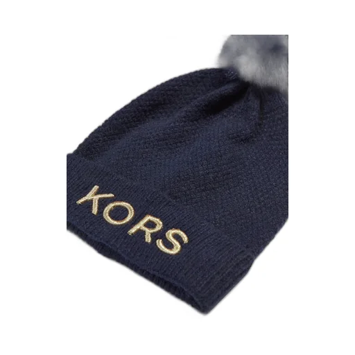 Michael Kors Kids Logo Embroidered Pompom Detailed Knitted Beanie