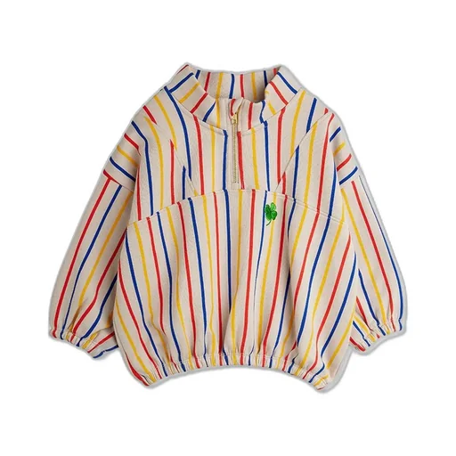 Mini Rodini Clover Half Zip Sweatshirt