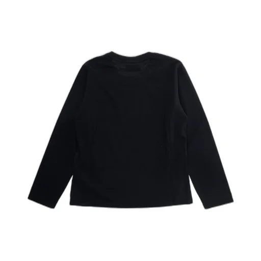 Mc2 Saint Barth Kids Rhinestone Logo Long Sleeve Top