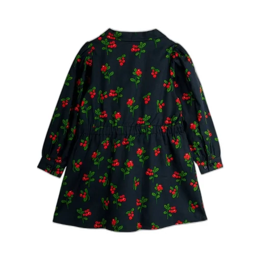 Mini Rodini Lingonberries Woven Long Sleeve Dress