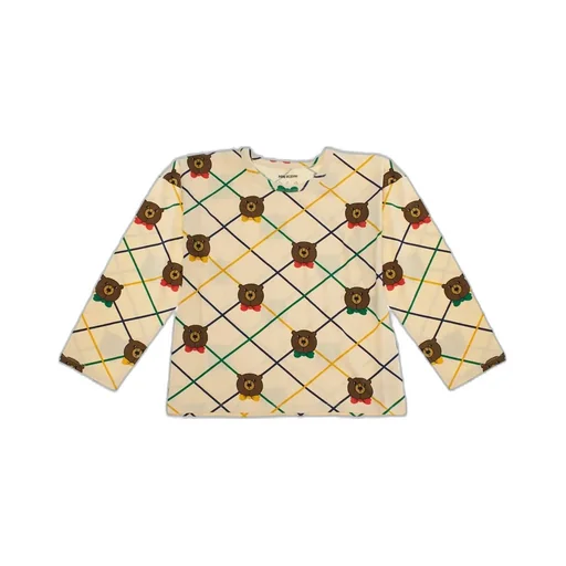 Mini Rodini Bear Check Long Sleeve T-Shirt