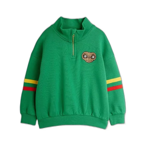 Mini Rodini Logo Embroidered Half-Zip Sweatshirt