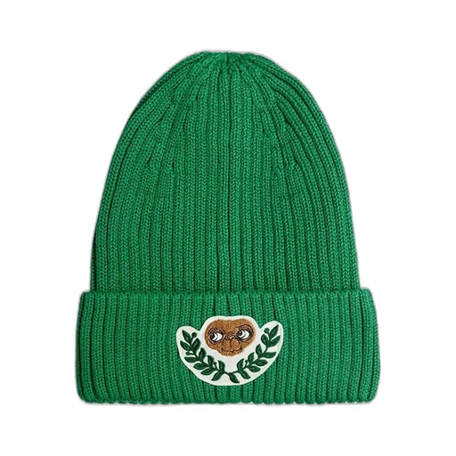 Mini Rodini Logo Patch Ribbed-Knit Beanie