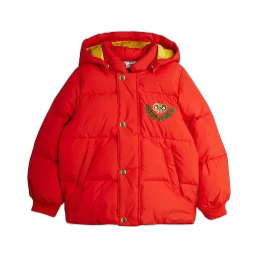 Mini Rodini Logo Embroidered Hooded Down Jacket