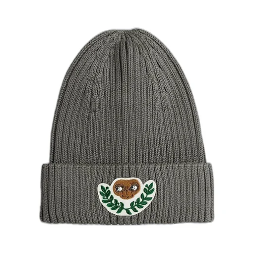 Mini Rodini Logo Patch Ribbed-Knit Beanie