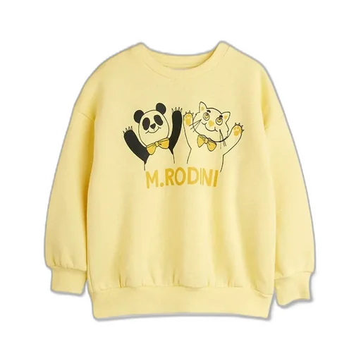Mini Rodini Panda Cat Printed Crewneck Sweatshirt
