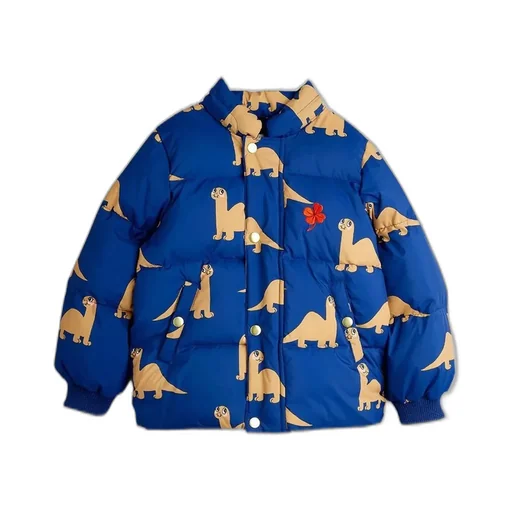 Mini Rodini Graphic Printed Hooded Down Jacket