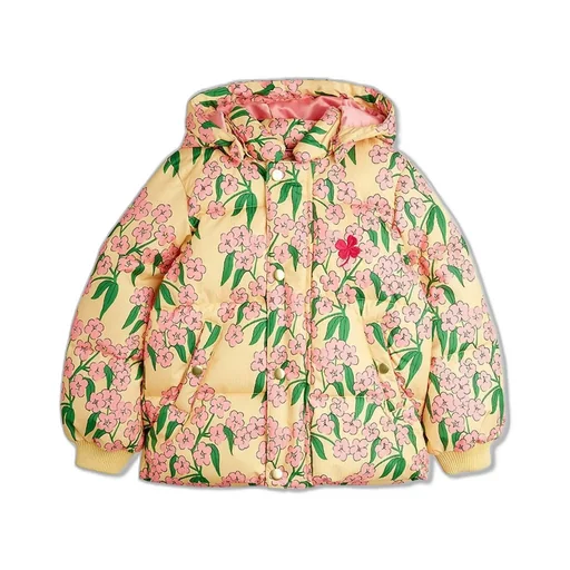 Mini Rodini Alpine Flowers Hooded Puffer Jacket