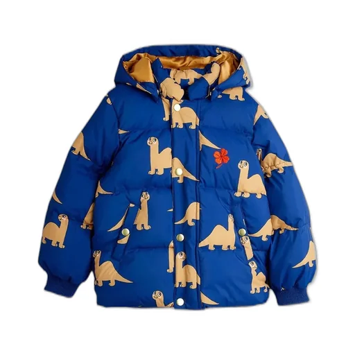 Mini Rodini Graphic Printed Hooded Down Jacket