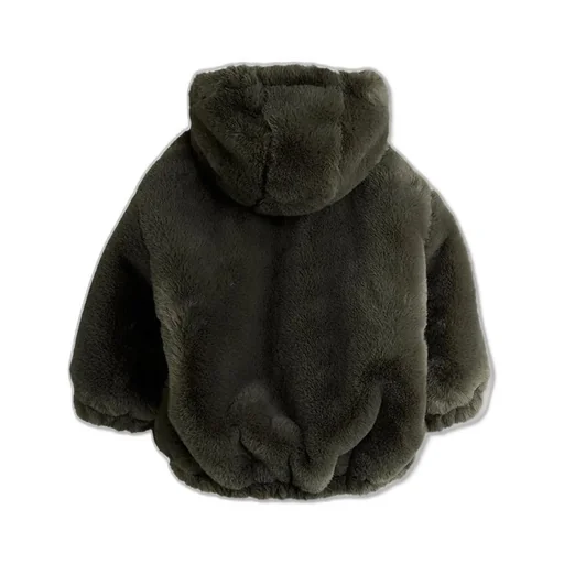 Mini Rodini Ritzratz Patch Faux Fur Jacket