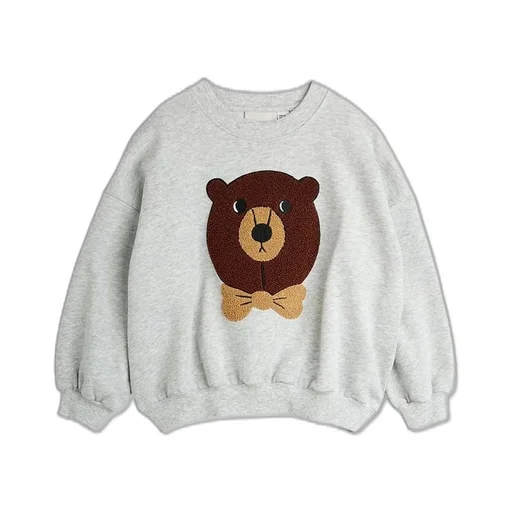 Mini Rodini Bear Embroidered Crewneck Sweatshirt