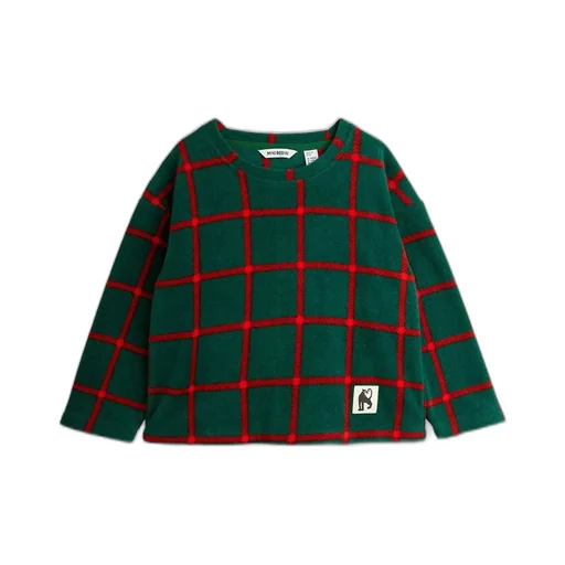 Mini Rodini Plaid Fleece Long Sleeve Top