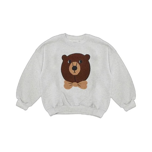 Mini Rodini Bear Embroidered Crewneck Sweatshirt