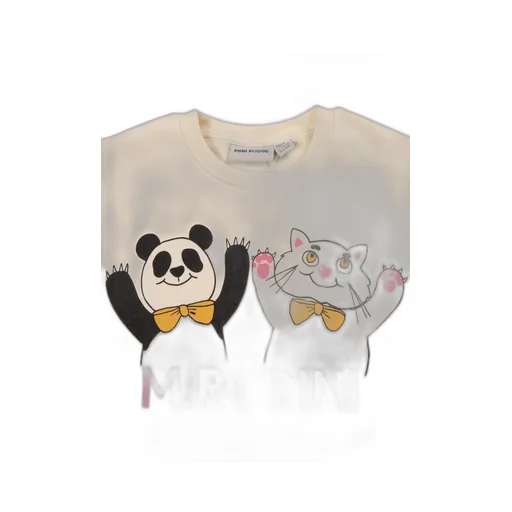 Mini Rodini Panda Cat Printed Crewneck Sweatshirt