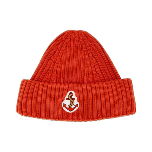 Mini Rodini Logo Embroidered Ribbed-Knit Beanie