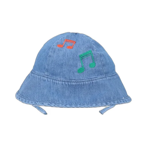 Mini Rodini Note Denim Sun Hat