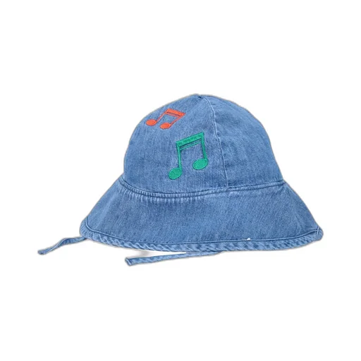 Mini Rodini Note Denim Sun Hat