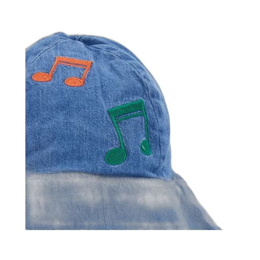 Mini Rodini Note Denim Sun Hat