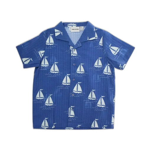 Mini Rodini Sailing Boats Woven Shirt