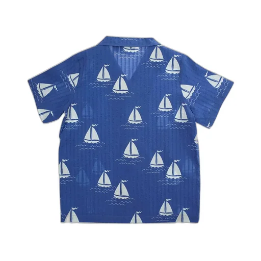 Mini Rodini Sailing Boats Woven Shirt