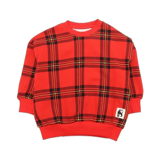 Mini Rodini Checked Crewneck Sweatshirt